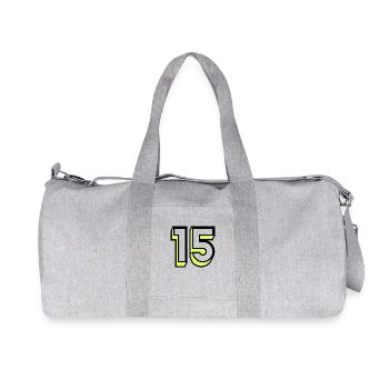 15. 15 YEARS. 15th ANNIVERSARY. BIRTHDAY 15 YEARS. - Recycled Canvas Sports Bag by Stanley/Stella - heather grey - Front