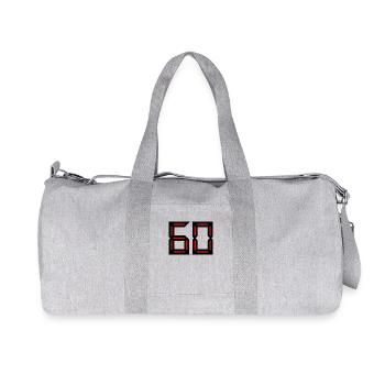 60. 60 JAHRE. 60-JÄHRIGES JUBILÄUM. 60. GEBURTSTAG. - Recycelte Canvas-Sporttasche von Stanley/Stella - Grau meliert - Vorne