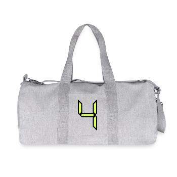 4 ANS,4e ANNIVERSAIRE,ANNIVERSAIRE 4 ANS - Sac de sport en toile recyclée Stanley/Stella - gris chiné - Devant