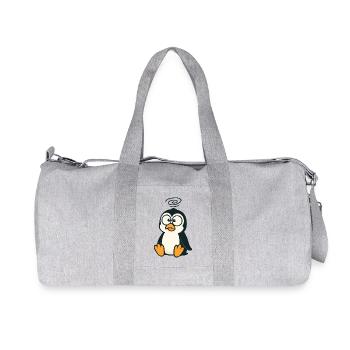 Mignon confus pingouin dessin animé louche étourdi - Sac de sport en toile recyclée Stanley/Stella - gris chiné - Devant