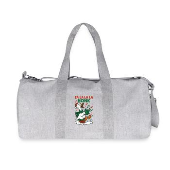 Fa La La La Honk Oie de Noël Drôle Design - Sac de sport en toile recyclée Stanley/Stella - gris chiné - Devant