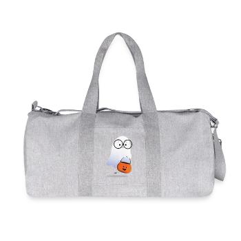 Fantôme avec panier à citrouille - Sac de sport en toile recyclée Stanley/Stella - gris chiné - Devant