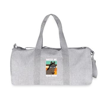 Cool Horse Shutter Shades Retro 80s Animal Design - Recycled Canvas Sports Bag by Stanley/Stella - heather grey - Front