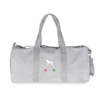 Vizsla Calling Funny Incoming Phone Screen - Recycled Canvas Sports Bag by Stanley/Stella - heather grey - Front