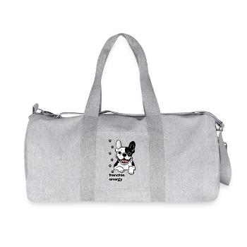 Frenchie Energy - Recycelte Canvas-Sporttasche von Stanley/Stella - Grau meliert - Vorne