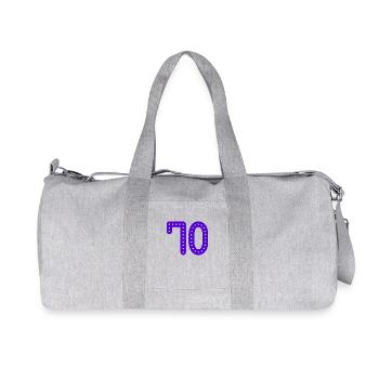 70 YEARS. 70TH ANNIVERSARY. BIRTHDAY 70 YEARS. 70 - Recycled Canvas Sports Bag by Stanley/Stella - heather grey - Front