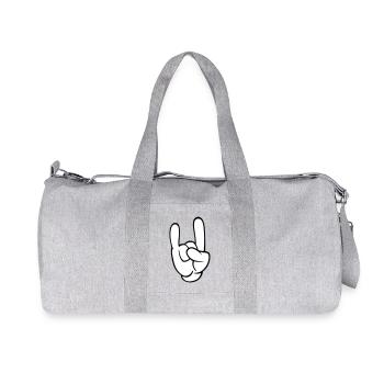 rocking hand festival - Recycelte Canvas-Sporttasche von Stanley/Stella - Grau meliert - Vorne
