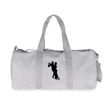 Dancing, dancing couple shadow illustration - Recycled Canvas Sports Bag by Stanley/Stella - heather grey - Front