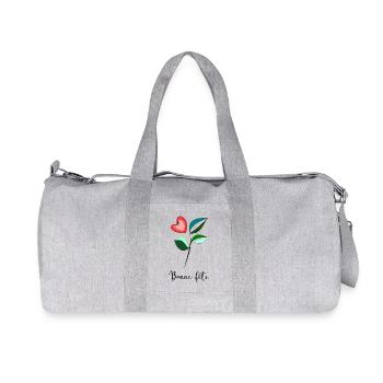 MAMIE. FÊTE DES MÈRES. BONNE FÊTE MAMIE. JE T'AIME - Sac de sport en toile recyclée Stanley/Stella - gris chiné - Devant