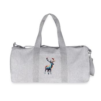 Conception de renne cool - Sac de sport en toile recyclée Stanley/Stella - gris chiné - Devant