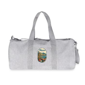 Monaco Retro Küstenreise - Recycelte Canvas-Sporttasche von Stanley/Stella - Grau meliert - Vorne