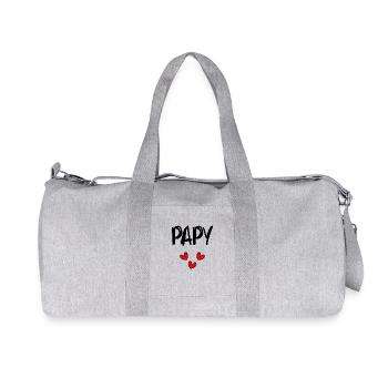 CHRISTMAS. YEAR. ANNIVERSARY. RETIREMENT. FEAST. HEART. - Recycled Canvas Sports Bag by Stanley/Stella - heather grey - Front