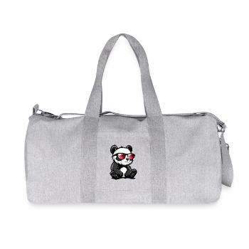 Bande dessinée cool panda - Sac de sport en toile recyclée Stanley/Stella - gris chiné - Devant