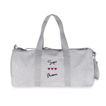 FÊTE DES MÈRES. BONNE FÊTE MAMAN. MAMAN. JE T'AIME - Sac de sport en toile recyclée Stanley/Stella - gris chiné - Devant