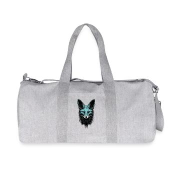 Turquoise renard tatouage Woodland Animal automne hiver - Sac de sport en toile recyclée Stanley/Stella - gris chiné - Devant