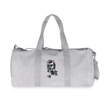 Marathon de jogging sportif zèbre - Sac de sport en toile recyclée Stanley/Stella - gris chiné - Devant
