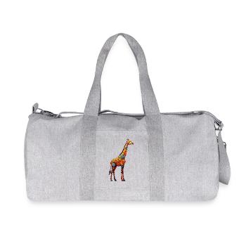 Girafe - Sac de sport en toile recyclée Stanley/Stella - gris chiné - Devant
