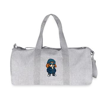 Beagle Hund Winter - Recycelte Canvas-Sporttasche von Stanley/Stella - Grau meliert - Vorne