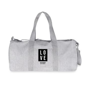 L’amour fait parfois mal, mais il en vaut la peine - Sac de sport en toile recyclée Stanley/Stella - gris chiné - Devant