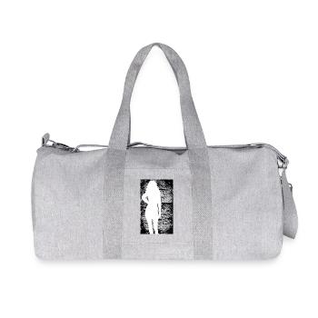 Silhouette woman dirty background - Recycelte Canvas-Sporttasche von Stanley/Stella - Grau meliert - Vorne
