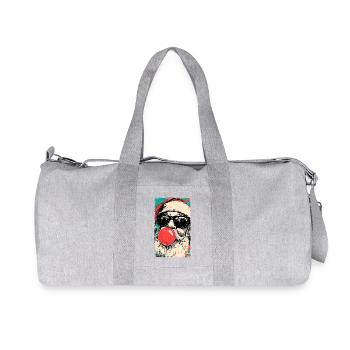 Père Noël Portrait Noël Drôle - Sac de sport en toile recyclée Stanley/Stella - gris chiné - Devant