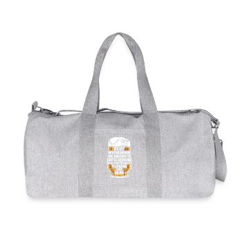Weekend Bottle or Glass/Beer Saying - Recycled Canvas Sports Bag by Stanley/Stella - heather grey - Front