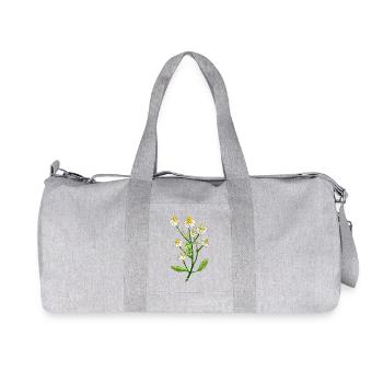 Blumen - Recycelte Canvas-Sporttasche von Stanley/Stella - Grau meliert - Vorne