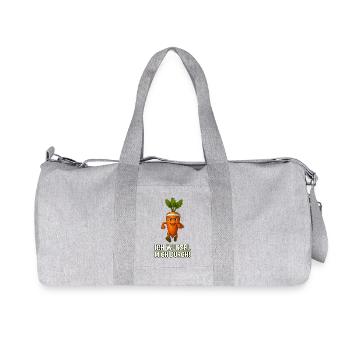 Carrot - I root myself through caricature - Recycled Canvas Sports Bag by Stanley/Stella - heather grey - Front