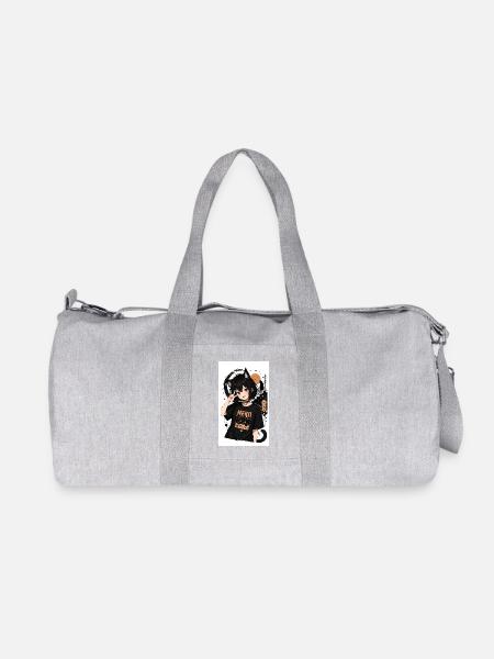 Neko Nachtkatze Shirt - Recycelte Canvas-Sporttasche von Stanley/Stella - Grau meliert