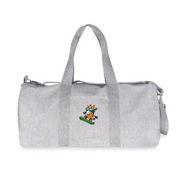 Snowboard Giraffe: Winter Sports Adventure - Recycled Canvas Sports Bag by Stanley/Stella - heather grey - Front