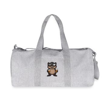 Beaver Après-Ski Bière Bande dessinée - Sac de sport en toile recyclée Stanley/Stella - gris chiné - Devant