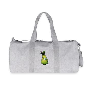 Lustige Birne Cartoon Shirt - Recycelte Canvas-Sporttasche von Stanley/Stella - Grau meliert - Vorne