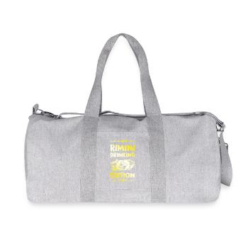 Rimini Drinking Spruch - Recycelte Canvas-Sporttasche von Stanley/Stella - Grau meliert - Vorne