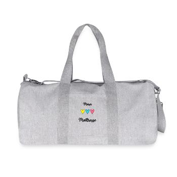 MERCI MAÎTRESSE. CADEAU MAÎTRESSE. VACANCES. ÉTÉ. - Sac de sport en toile recyclée Stanley/Stella - gris chiné - Devant