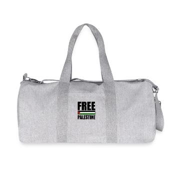 Free palestine - Sac de sport en toile recyclée Stanley/Stella - gris chiné - Devant