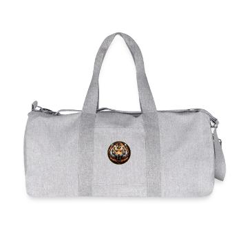 Portrait de tigre Big Cat Design Tigre sifflant - Sac de sport en toile recyclée Stanley/Stella - gris chiné - Devant