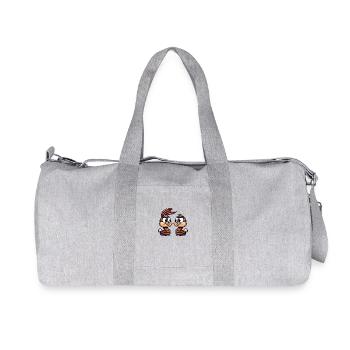 Funny Rabbit Conversation Cartoon - Recycled Canvas Sports Bag by Stanley/Stella - heather grey - Front