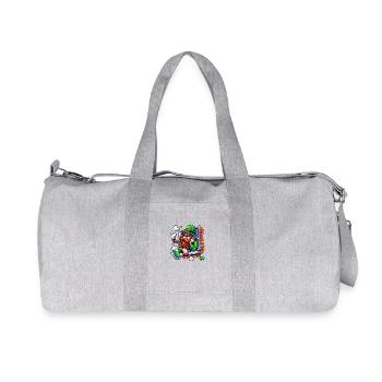 Grumpy Leprechaun Window Sticker - Recycled Canvas Sports Bag by Stanley/Stella - heather grey - Front