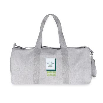 Mach das Licht aus Schalter Gesicht - Recycelte Canvas-Sporttasche von Stanley/Stella - Grau meliert - Vorne