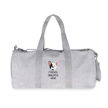 Français Bulldog Maman - Sac de sport en toile recyclée Stanley/Stella - gris chiné - Devant
