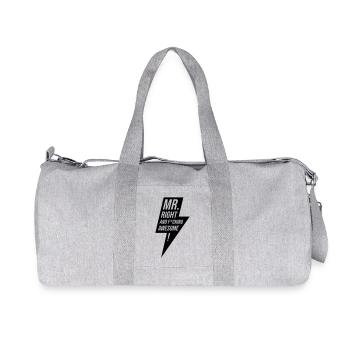 Cadeau Mr Right Bachelor Design - Sac de sport en toile recyclée Stanley/Stella - gris chiné - Devant