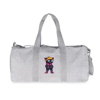 Panther Winter Comic - Recycled Canvas Sports Bag by Stanley/Stella - heather grey - Front