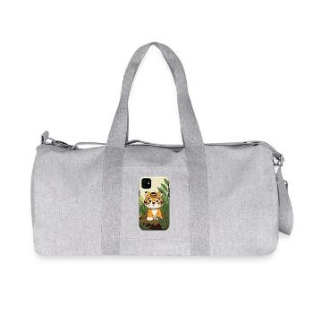 Little Tiger in the Jungle - Recycled Canvas Sports Bag by Stanley/Stella - heather grey - Front