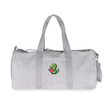 Crocodile avec pastèque fruité drôle - Sac de sport en toile recyclée Stanley/Stella - gris chiné - Devant