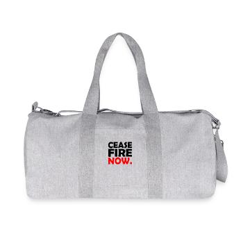 Ceasefire now - Recycled Canvas Sports Bag by Stanley/Stella - heather grey - Front