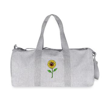 Sunflower Sunflowers Hobby Gardener Garden Nature - Recycled Canvas Sports Bag by Stanley/Stella - heather grey - Front