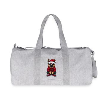 German Shepherd Dog Christmas Cool X-Mas - Recycled Canvas Sports Bag by Stanley/Stella - heather grey - Front