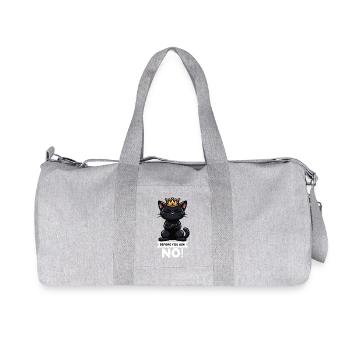 Before You Ask Cat Cat Cat Lover Kitty - Recycled Canvas Sports Bag by Stanley/Stella - heather grey - Front