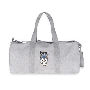 Frère Husky à la Casquette Bleue - Sac de sport en toile recyclée Stanley/Stella - gris chiné - Devant
