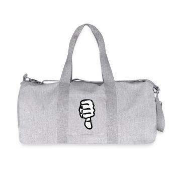 Abstract Hands Silhouette - Recycled Canvas Sports Bag by Stanley/Stella - heather grey - Front
